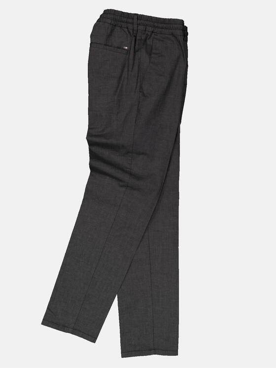 emilio adani Herren Baumwoll-Hose mit Comfort-Stretch-Anteil Grau 32759