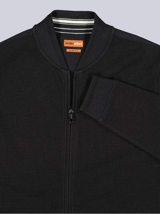 emilio adani Herren Sweatjacke im Bomberstyle Schwarz 38456