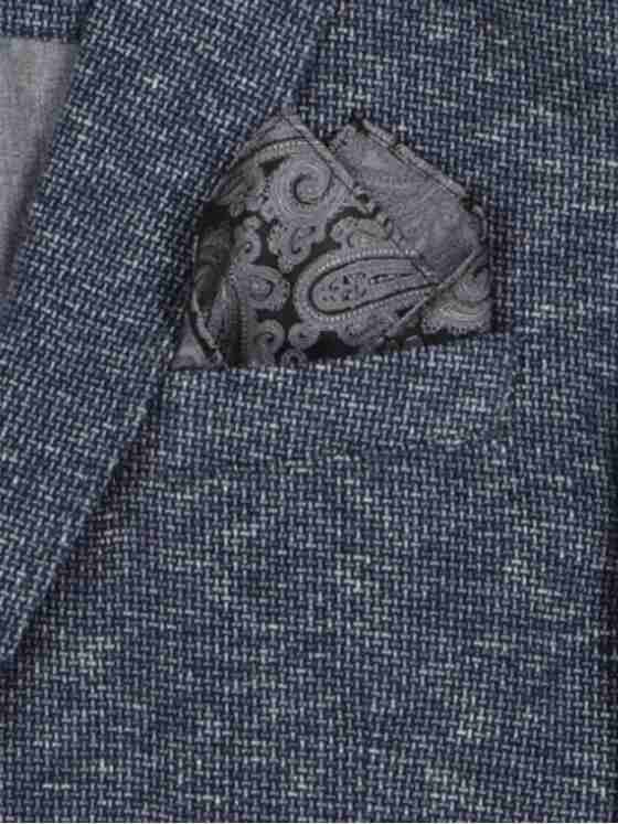 engbers Herren Einstecktuch mit Paisleymuster Schwarz 34002