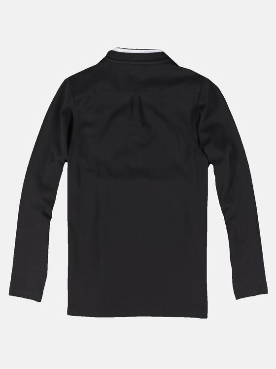 emilio adani Herren Langarmshirt im Lagenlook Schwarz 30955