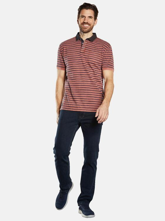 engbers Herren Polo-Shirt gestreift Orange 34523