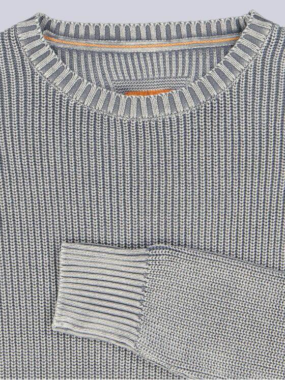 emilio adani Herren Strickpullover strukturiert Silbergrau 39525