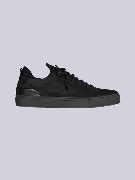 emilio adani Herren Sneaker aus Nubuk-Leder Schwarz 35455