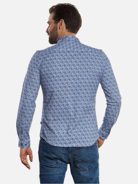 engbers Herren Langarm-Hemd Jersey Brilliantblau 32669