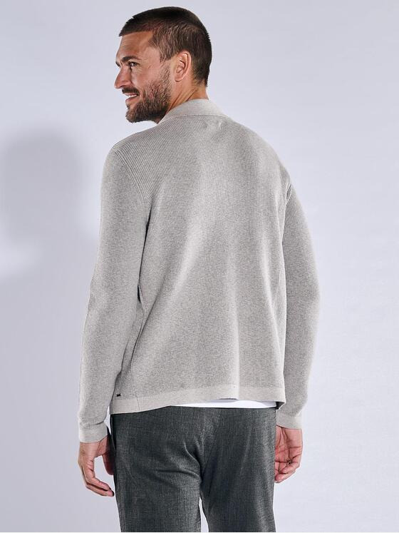 emilio adani Herren Cardigan strukturiert Beige 37986