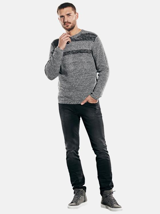 emilio adani Herren Pullover Rundhals Schwarz 31960