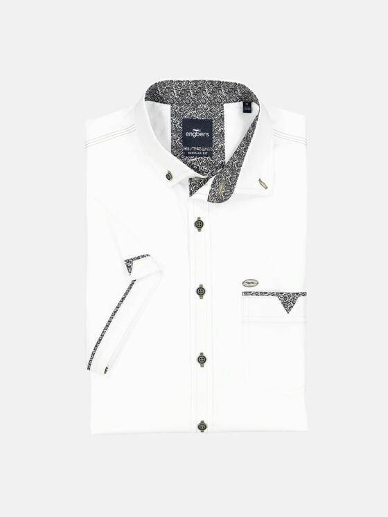 engbers Herren Kurzarm-Hemd uni Weiß 35145