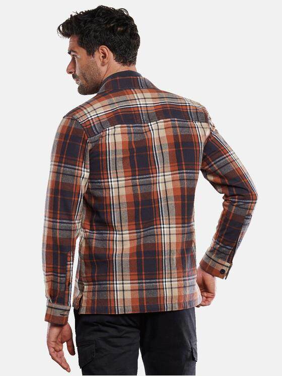 engbers Herren Langarm-Hemd kariert Rostorange 31974