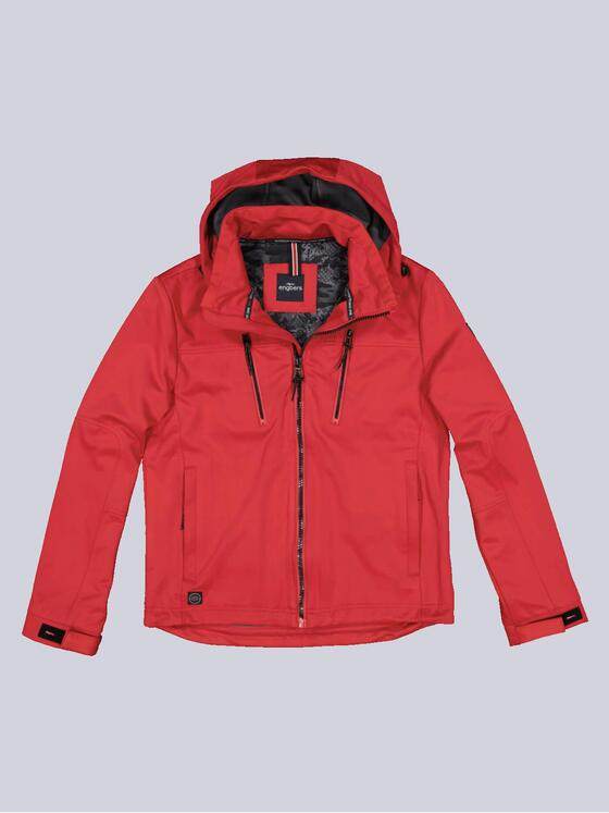 engbers Herren Softshell-Jacke mit abnehmbarer Kapuze Rot 33289