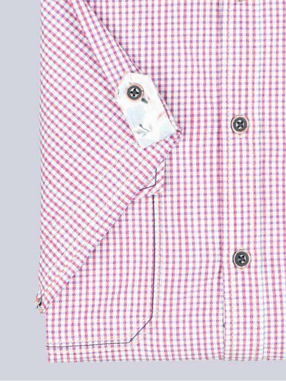 engbers Herren Kurzarm-Hemd kariert Rot 38902