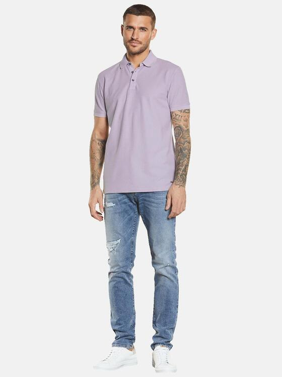 emilio adani Herren Polo-Shirt uni Violett 34545