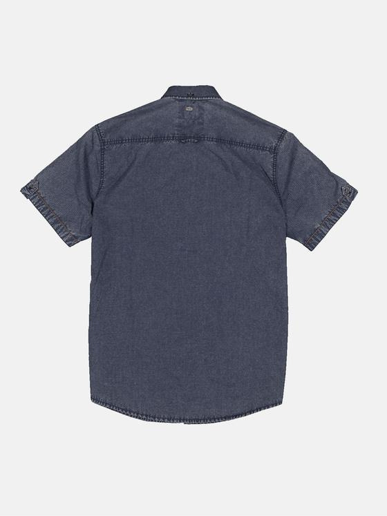 engbers Herren Kurzarm-Hemd gestreift Blau 34757
