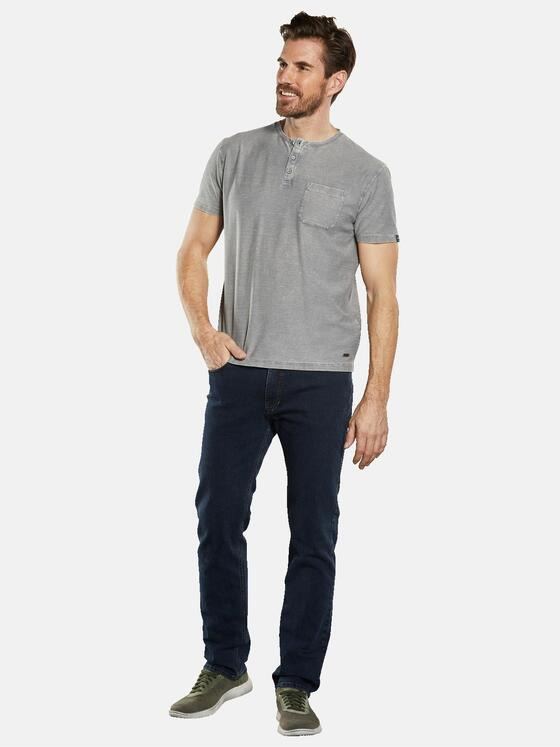 engbers Herren Henley Shirt strukturiert Grau 34533