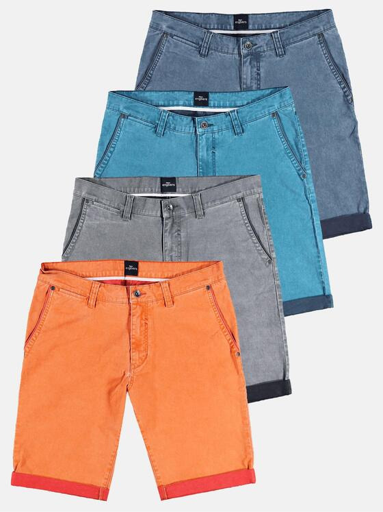 engbers Herren Doppelt gefärbte Shorts mit komfortablem Elasthananteil Mandarinorange 29827
