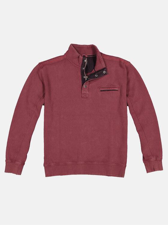 engbers Herren Sweatshirt mit Stehbund Karminrot 32398