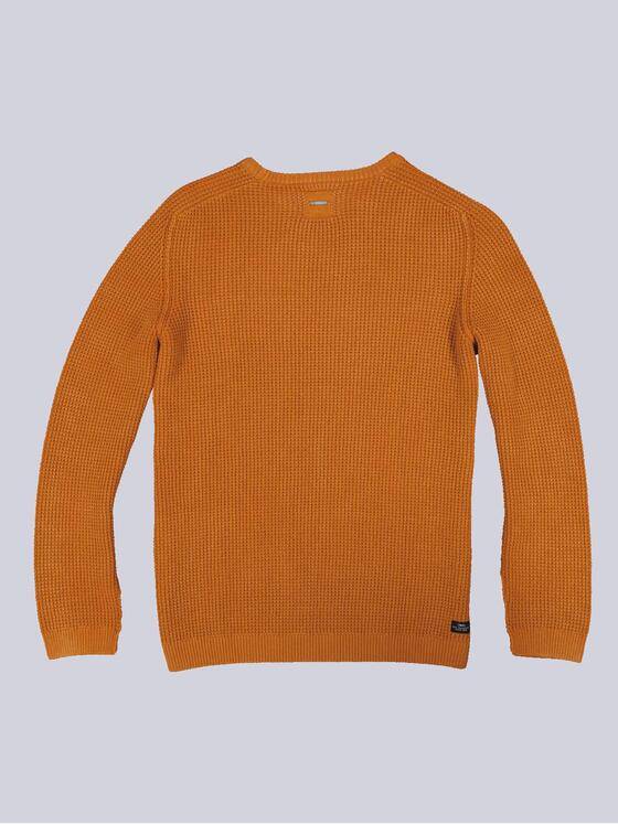engbers Herren Pullover strukturiert Dunkelorange 33712