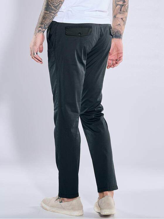 emilio adani Herren Chino regular Schwarz 38614