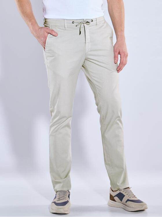 engbers Herren Chino mit Tunnelzug Hellgrau 38670