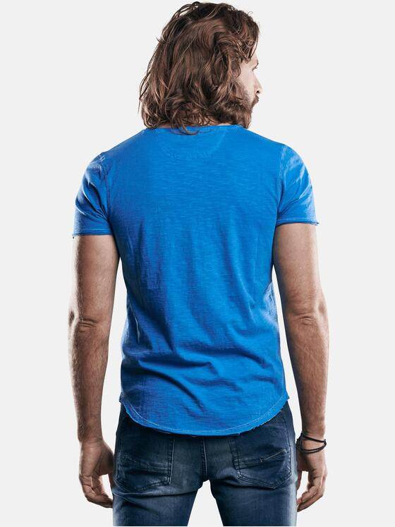 emilio adani Herren Rundhals T-Shirt Blau 28329