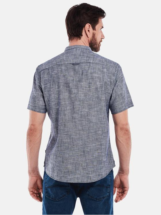 engbers Herren Kurzarm-Hemd uni Blau 34970