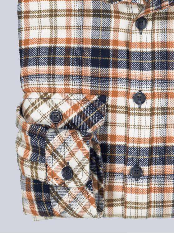 engbers Herren Langarm-Hemd kariert Orange 35532
