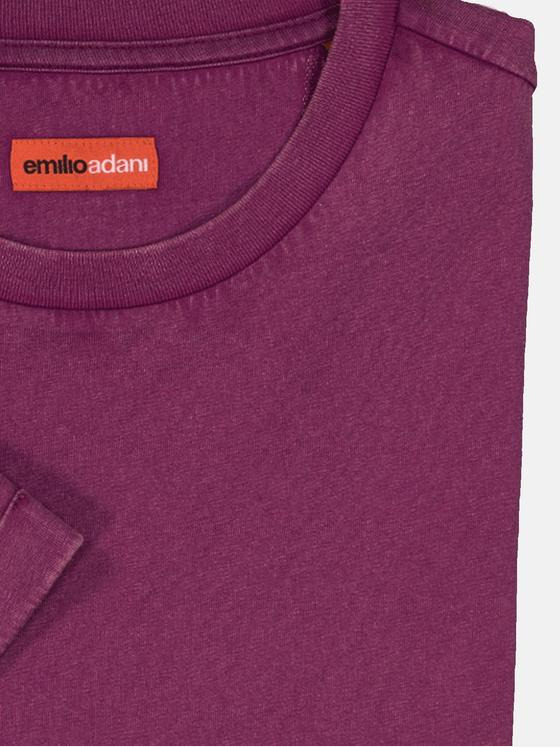 emilio adani Herren T-Shirt uni Violett 36145