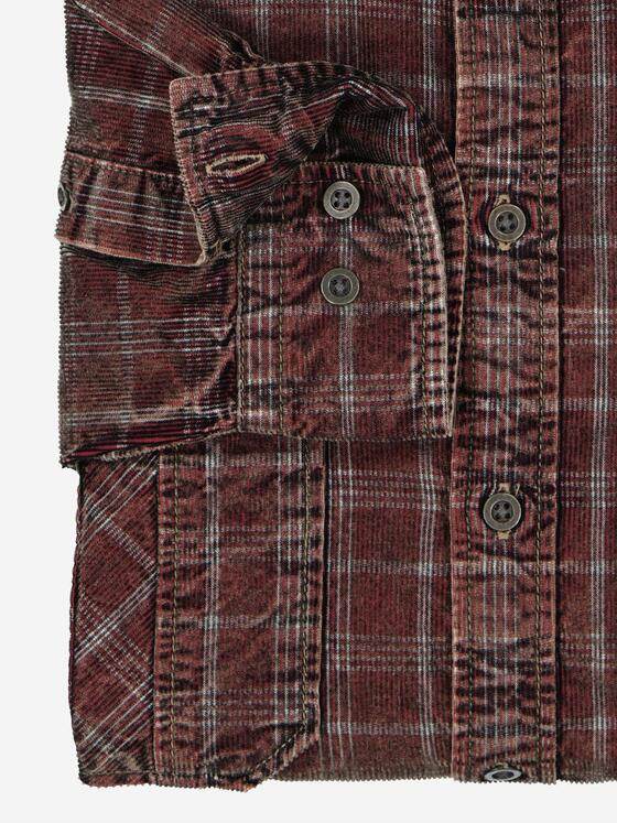 engbers Herren Langarm-Hemd kariert Rot 37776