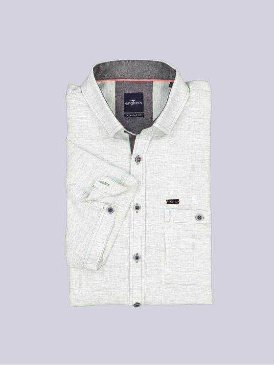 engbers Herren Kurzarm-Hemd in Leno Warenqualität Gruen 39780