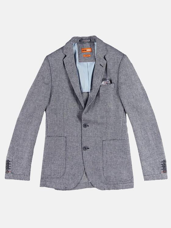 emilio adani Herren Sakko mit Leinenanteil Blau 31070