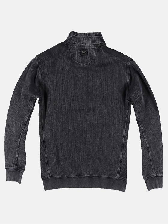engbers Herren Sweatshirt mit Rippenstruktur Granitgrau 31667