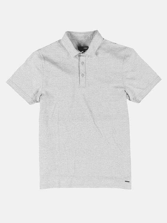 emilio adani Herren Poloshirt mit Jacquard-Struktur Grau 31707
