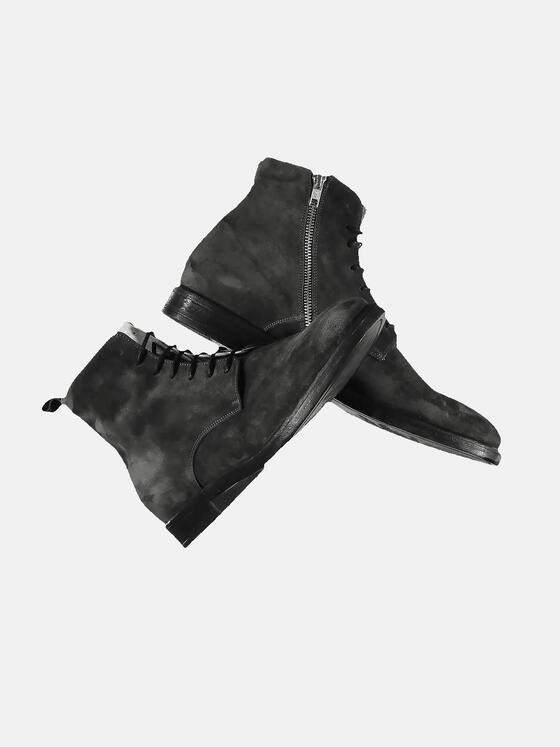 emilio adani Herren Boots aus Veloursleder Grau 31938