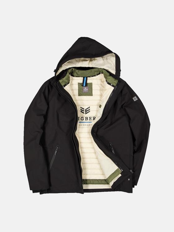 ENGBERS GERMANY Herren Jacke mit herausnehmbarer Weste Schwarz 34433