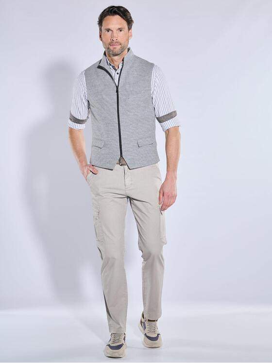 engbers Herren Sakko-Weste slim fit Hellgrau 38248