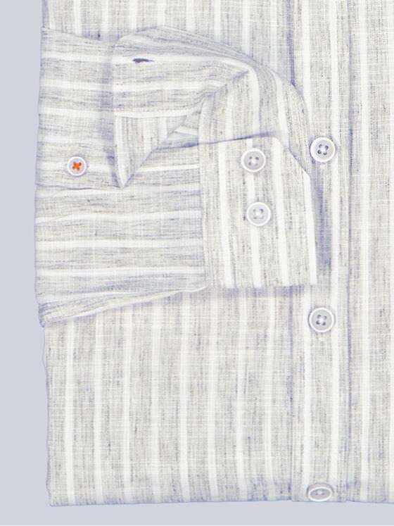 emilio adani Herren Hemd gemustert Khaki 40012