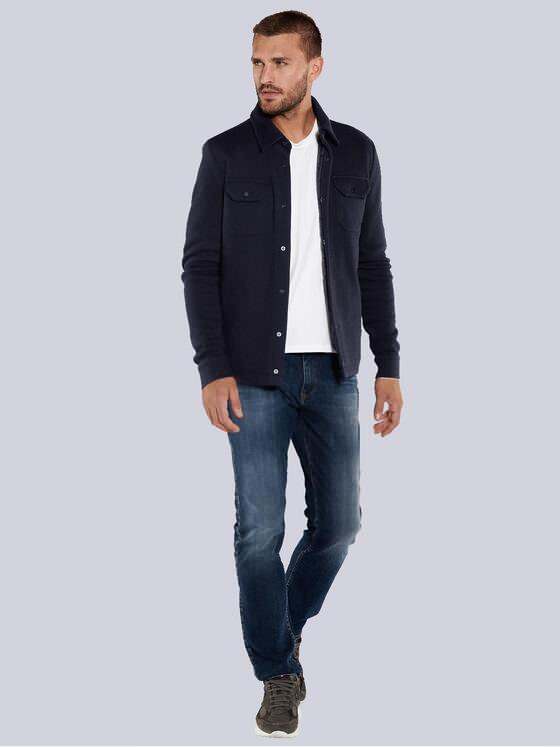 emilio adani Herren Sweatshirt uni Blau 36066