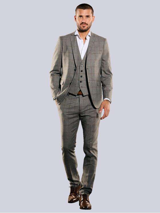 emilio adani Herren Anzug-Sakko slim fit Braun 35381