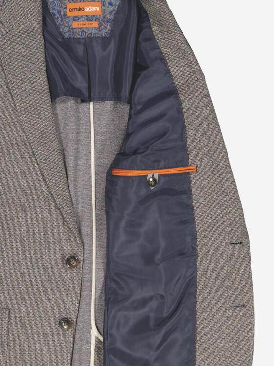emilio adani Herren Freizeit-Sakko slim fit Braun 37255