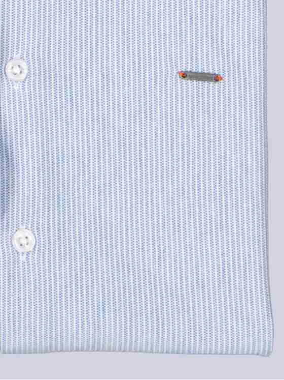 emilio adani Herren Langarm-Hemd gestreift Blau 39258