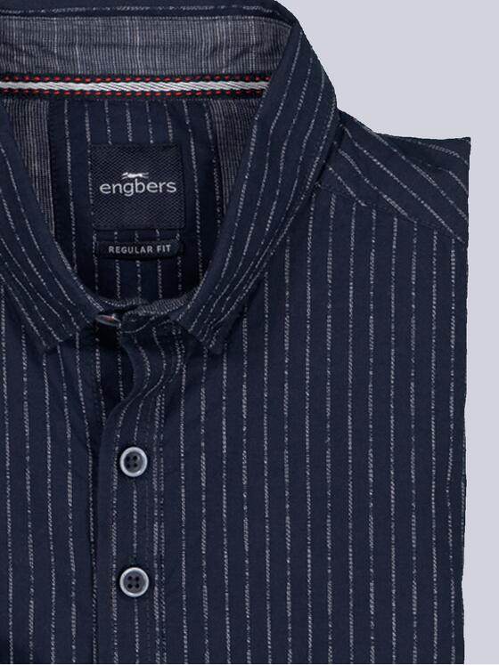 engbers Herren Langarm-Hemd gestreift Blau 36058