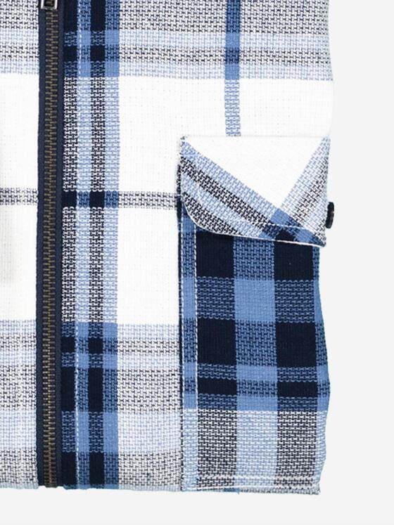 engbers Herren Overshirt kariert Mittelblau 38176