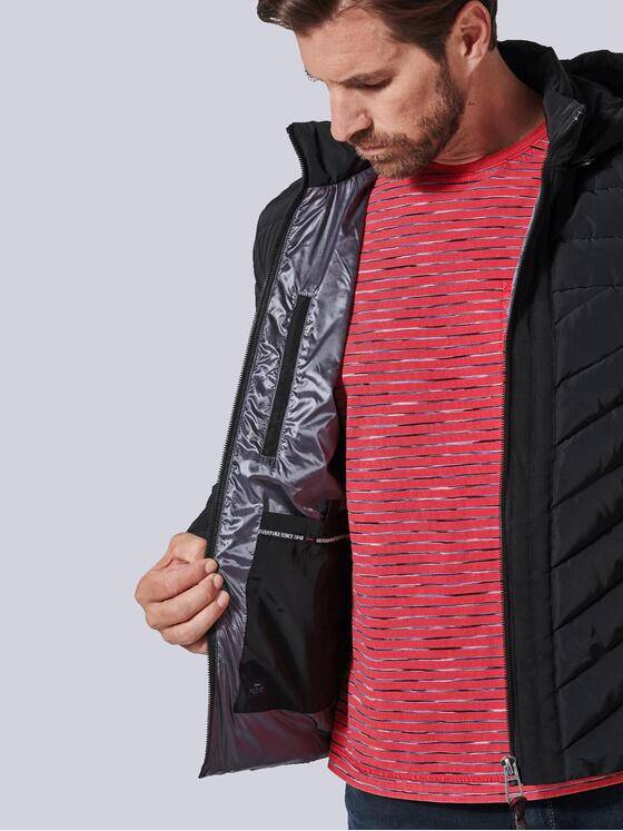 engbers Herren Steppjacke mit abnehmbarer Kapuze Schwarz 35177
