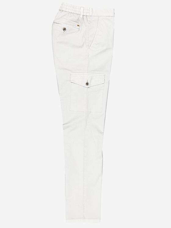 emilio adani Herren Cargo-Hose regular Hellgrau 38121