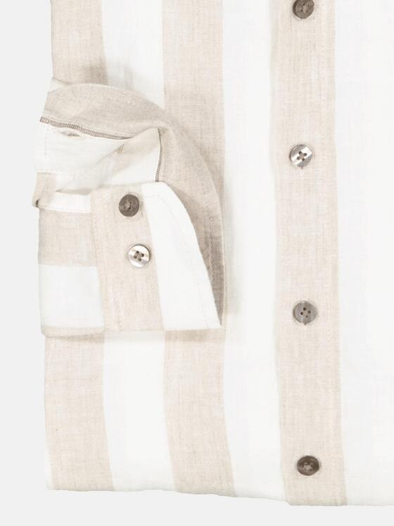 ENGBERS GERMANY Herren Langarm-Hemd slim fit Beige 36860