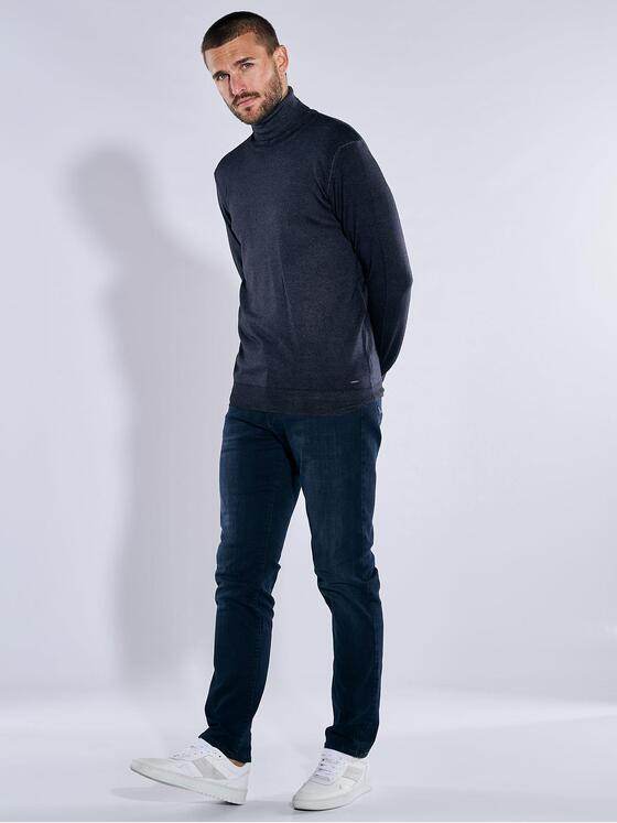 emilio adani Herren Pullover mit Rollkragen Blau 37795