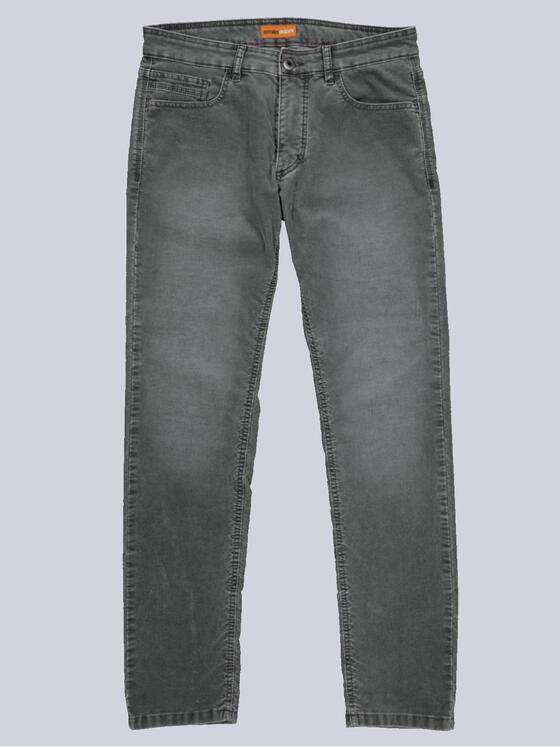 emilio adani Herren 5-Pocket Hose aus Cord Grau 35460