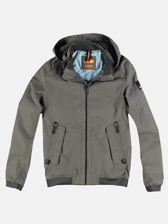 emilio adani Herren Sportive Outdoor-Jacke mit abnehmbarer Kapuze Khaki 31040