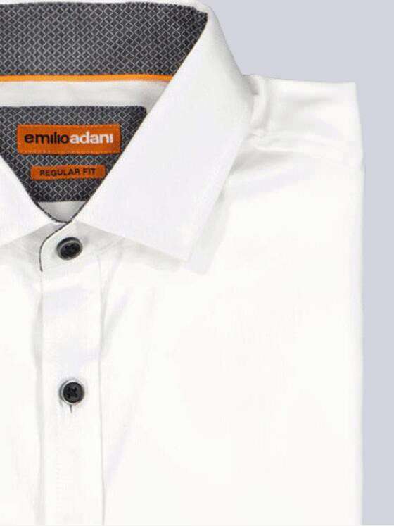 emilio adani Herren Langarm-Hemd "My Favorite" Reinweiss 34059