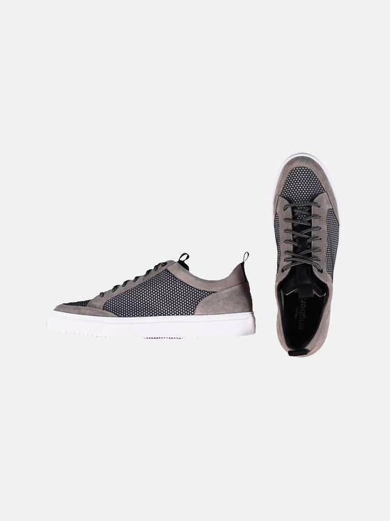 engbers Herren Sneaker mit Mesh-Materialmix Grau 30177