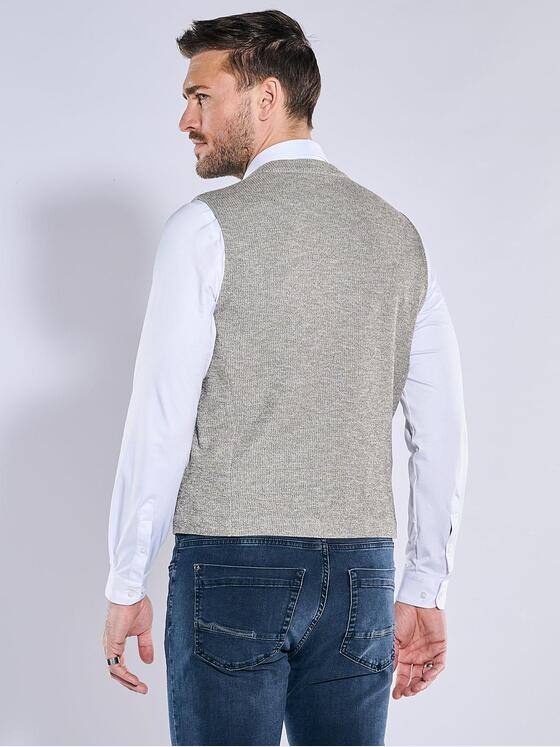 emilio adani Herren Sakko-Weste slim fit Beige 38236